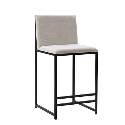 Rae Set Of 2 Barstools - Chenille - Light Natural - DUSK
