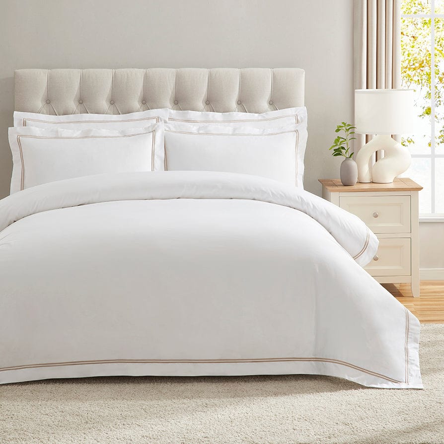 Regent Duvet Cover - 400 TC - Natural - DUSK