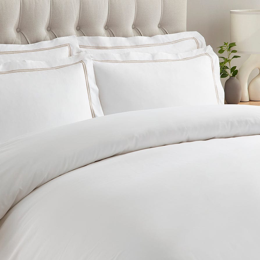 Regent Duvet Cover - 400 TC - Natural - DUSK