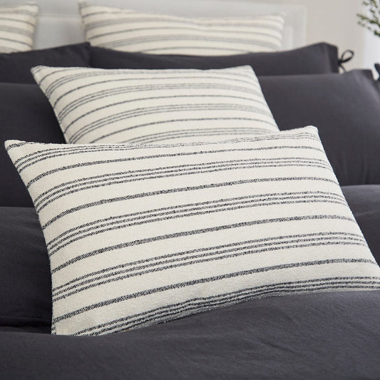 Relaxed Stripe Cushion Cover - Charcoal - DUSK 1200