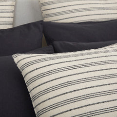 Relaxed Stripe Cushion Cover - Charcoal - DUSK