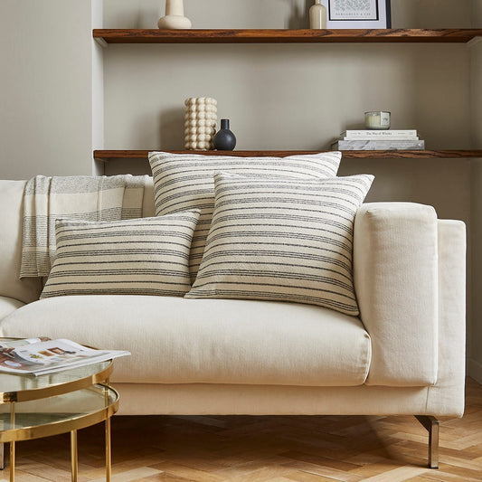 Relaxed Stripe Sofa Cushion Cover - Charcoal - DUSK 1200