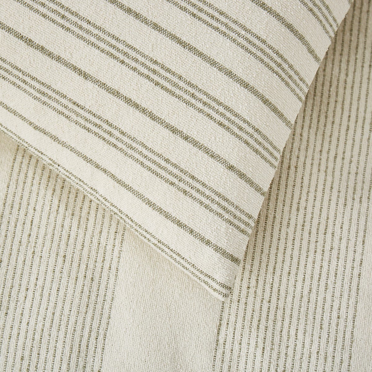 Relaxed Stripe Throw 1.2m X 1.8m - Olive - DUSK