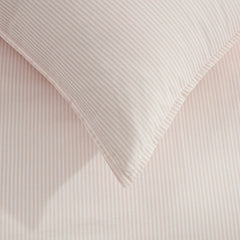 Rio Duvet Cover - 200 TC - Washed Cotton - Pink Stripe - DUSK
