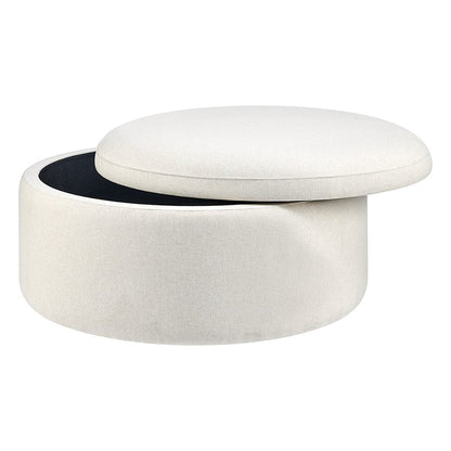 Round Storage Pouffe - Warm Natural - DUSK
