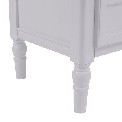 Ruby 2 Drawer Bedside Table - Washed Stone - DUSK