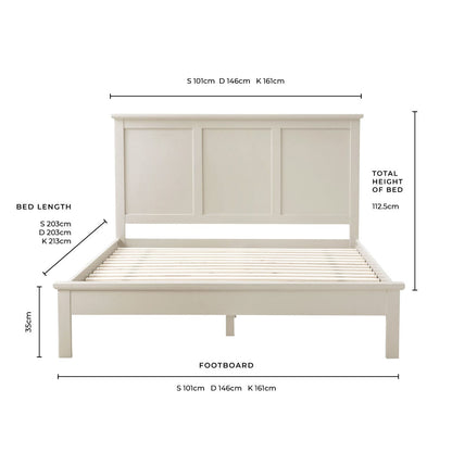 Salcombe Bed Frame - Stone - DUSK