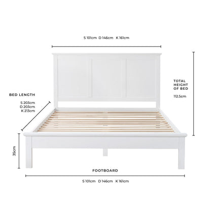 Salcombe Bed Frame - White - DUSK