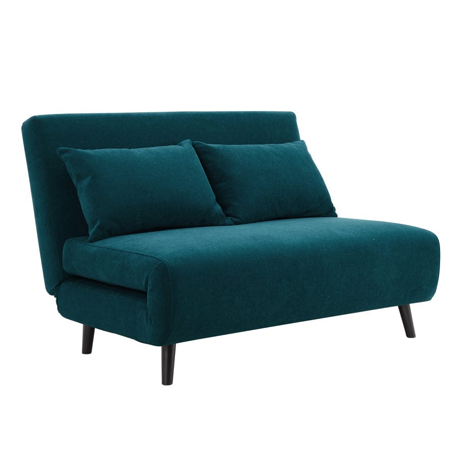 Seattle Double Click Clack Sofa Bed - Teal Blue - DUSK