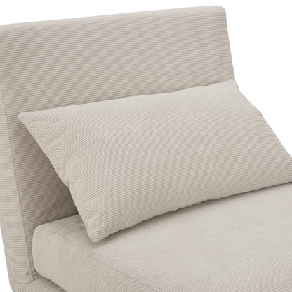 Seattle Single Click Clack Sofa Bed - Corduroy - Pebble - DUSK
