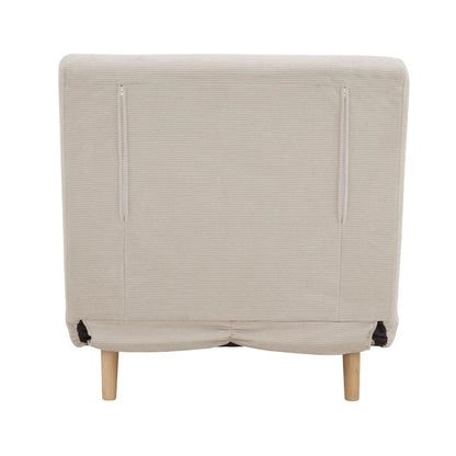 Seattle Single Click Clack Sofa Bed - Corduroy - Pebble - DUSK