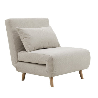 Seattle Single Click Clack Sofa Bed - Corduroy - Pebble - DUSK