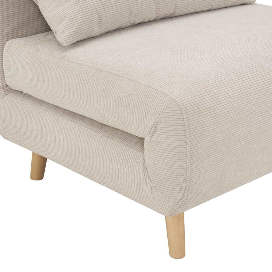 Seattle Single Click Clack Sofa Bed - Corduroy - Pebble - DUSK