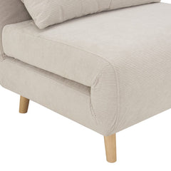 Seattle Single Click Clack Sofa Bed - Corduroy - Pebble - DUSK