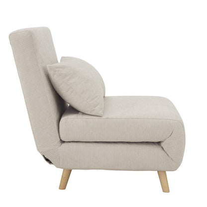 Seattle Single Click Clack Sofa Bed - Corduroy - Pebble - DUSK