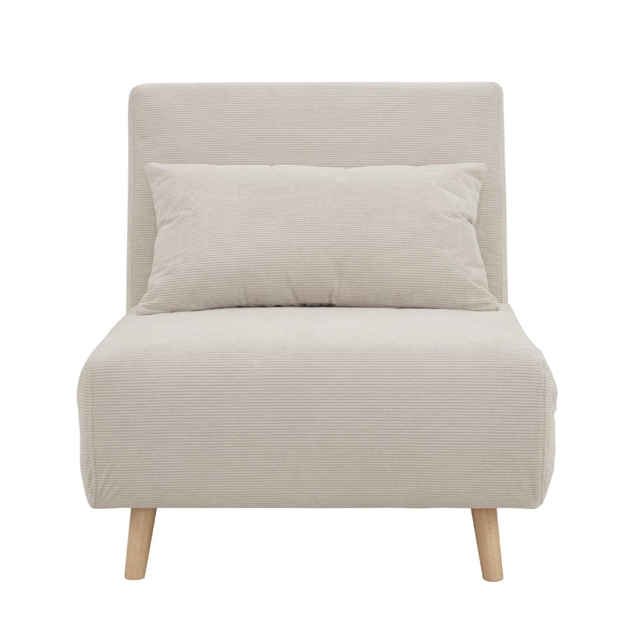 Seattle Single Click Clack Sofa Bed - Corduroy - Pebble - DUSK