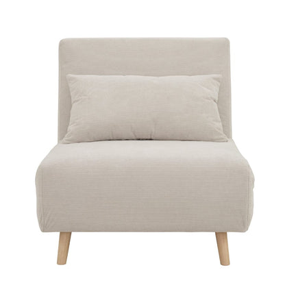 Seattle Single Click Clack Sofa Bed - Corduroy - Pebble - DUSK