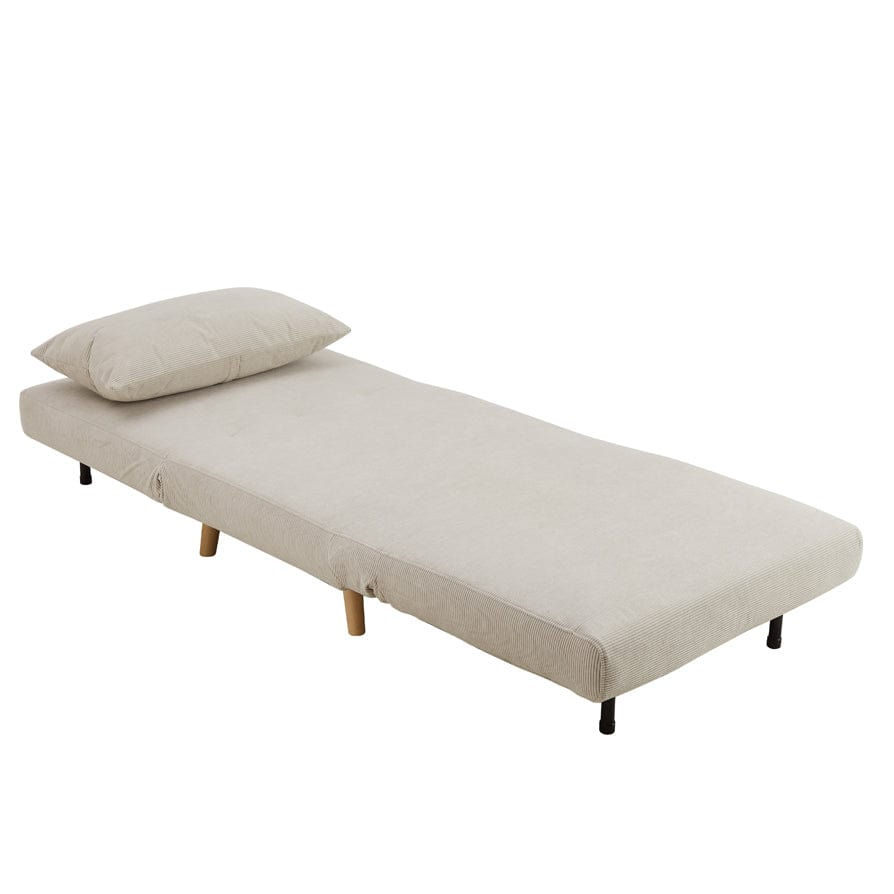 Seattle Single Click Clack Sofa Bed - Corduroy - Pebble - DUSK