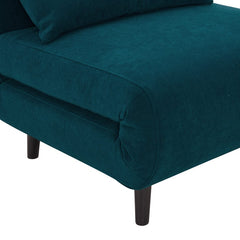 Seattle Single Click Clack Sofa Bed - Teal Blue - DUSK