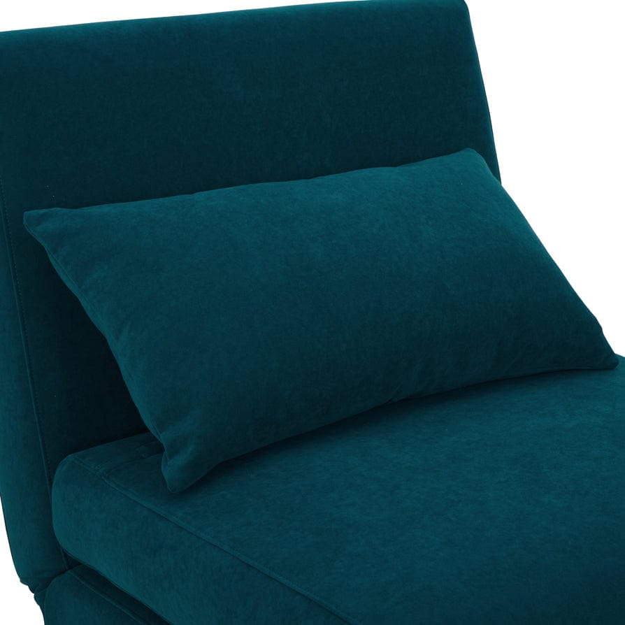 Seattle Single Click Clack Sofa Bed - Teal Blue - DUSK