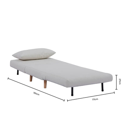 Seattle Single Click Clack Sofa Bed - Warm Natural - DUSK