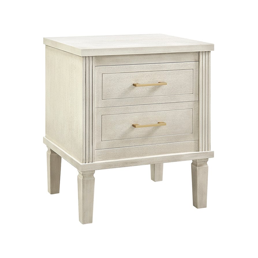 Sienna 2 Drawer Bedside Table - Natural/Gold - DUSK