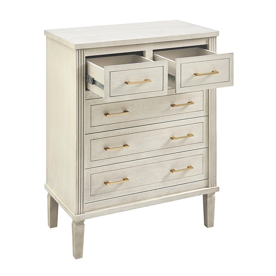 Sienna 5 Drawer Chest - Natural/Gold - DUSK