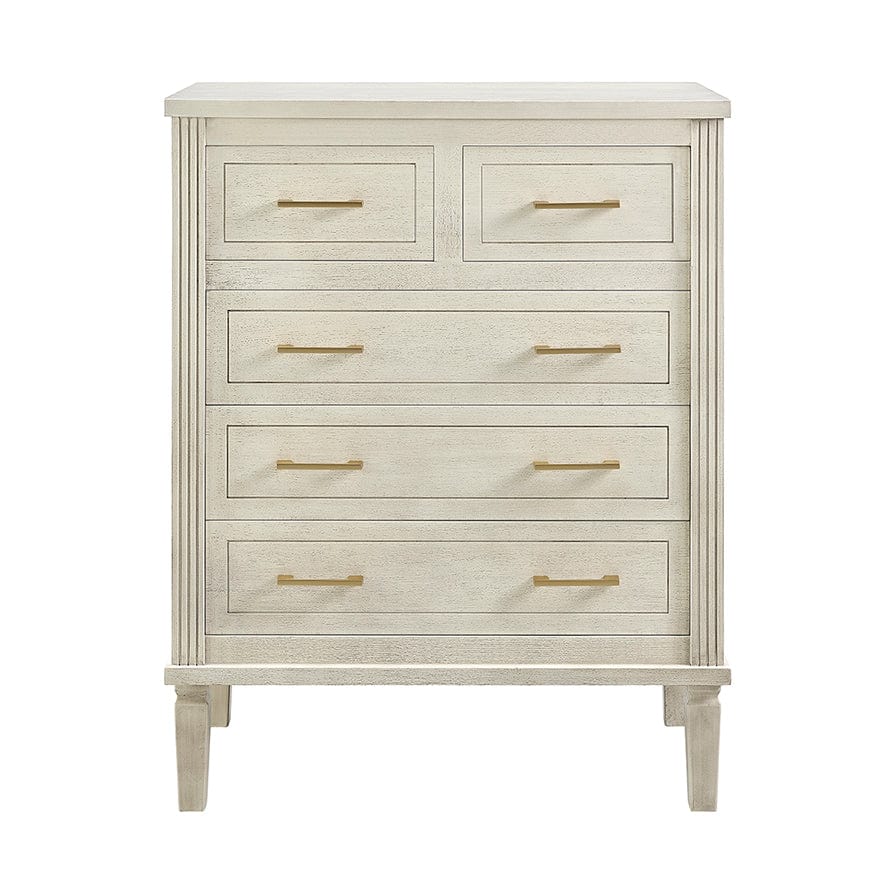 Sienna 5 Drawer Chest - Natural/Gold - DUSK