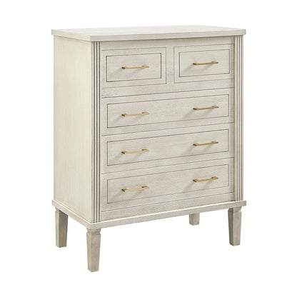 Sienna 5 Drawer Chest - Natural/Gold - DUSK