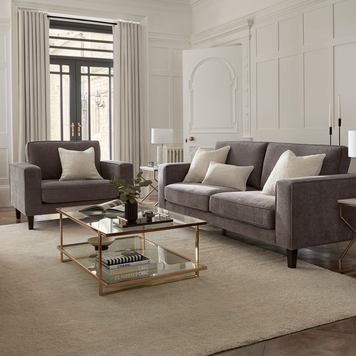 Soho 2 Seater Sofa - Grey - DUSK