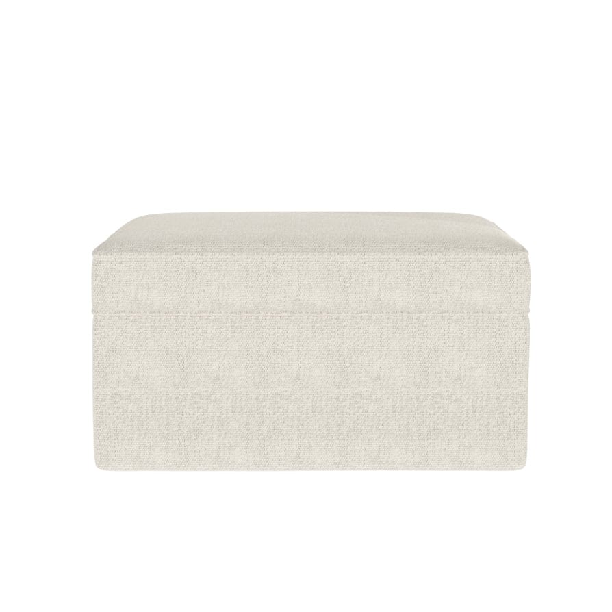 Soho Bouclé Ottoman Storage Pouffe - Ivory - DUSK