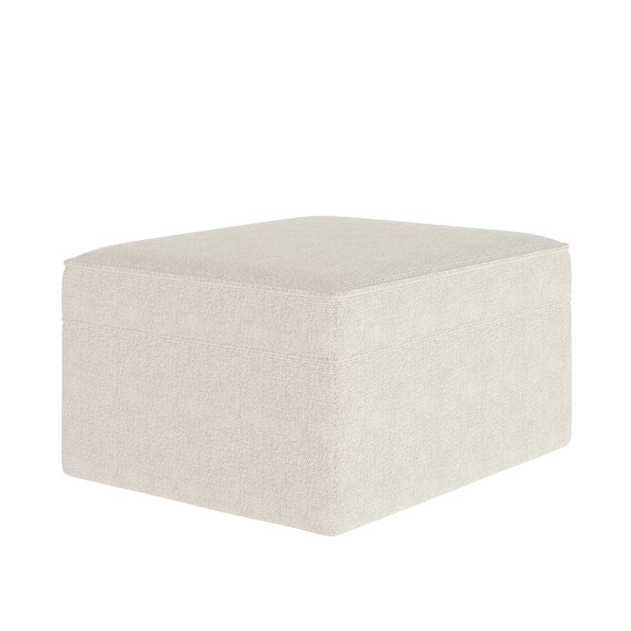 Soho Bouclé Ottoman Storage Pouffe - Ivory - DUSK