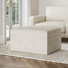 Soho Bouclé Ottoman Storage Pouffe - Ivory - DUSK