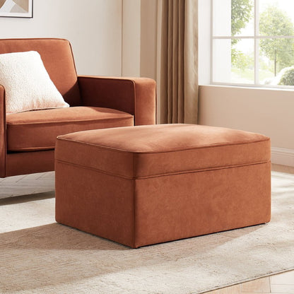 Soho Ottoman Storage Pouffe - Burnt Orange - DUSK