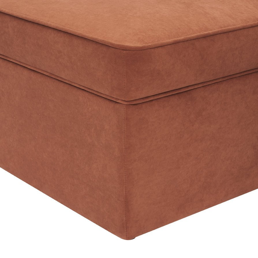 Soho Ottoman Storage Pouffe - Burnt Orange - DUSK