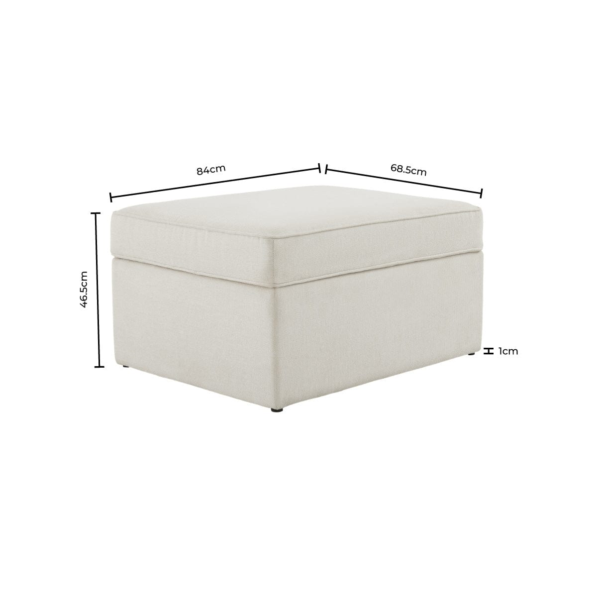 Soho Ottoman Storage Pouffe - Natural - DUSK