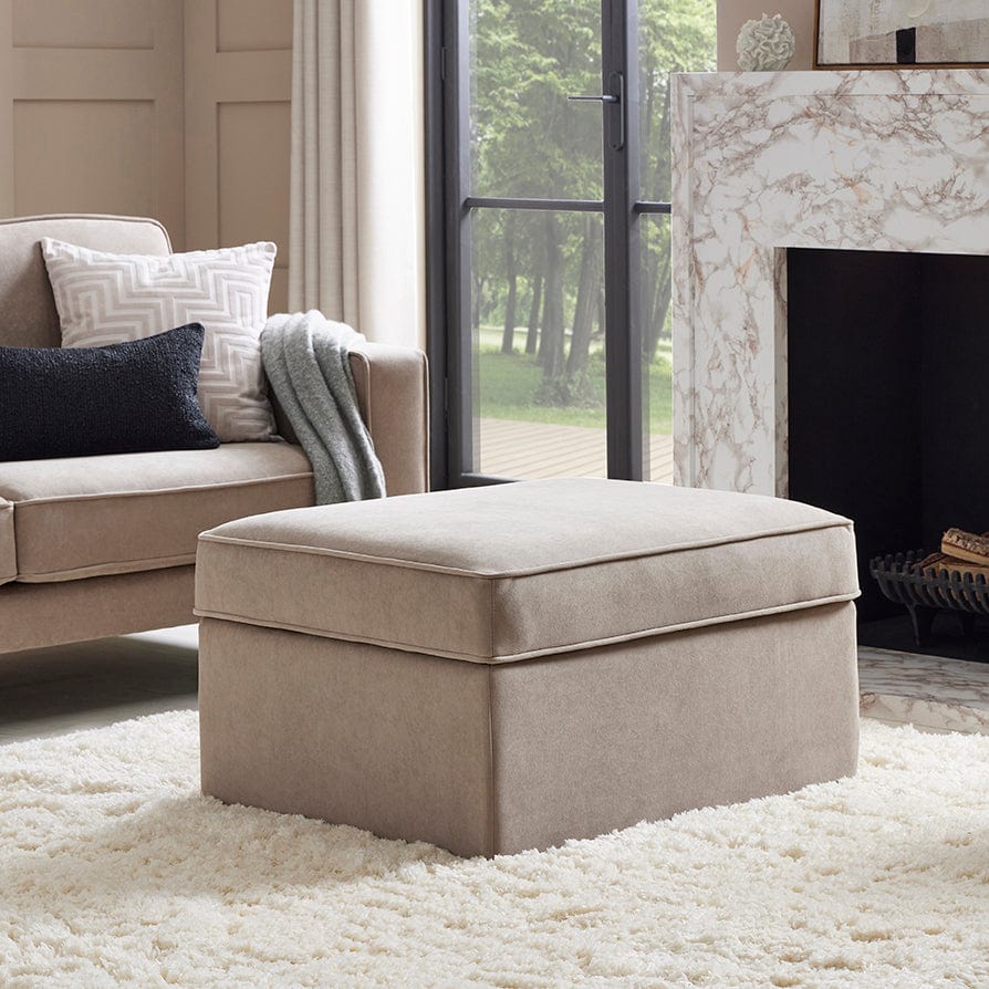 Soho Ottoman Storage Pouffe - Sand - DUSK