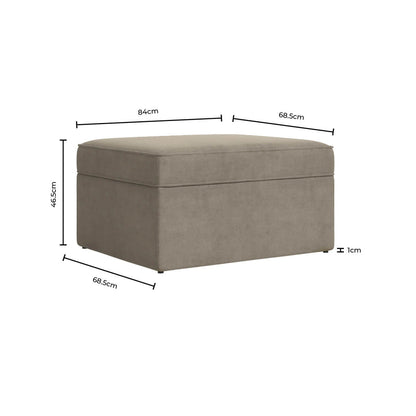 Soho Ottoman Storage Pouffe - Sand - DUSK