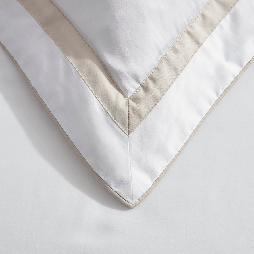 Sorrento Duvet Cover - Double Contrast Edge - Natural - DUSK