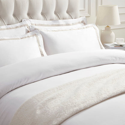 Sorrento Duvet Cover - Double Contrast Edge - Natural - DUSK