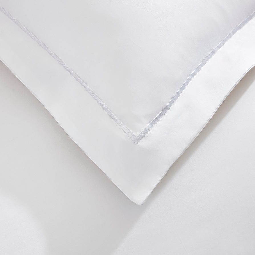 Sydney 400 Thread Count Duvet Cover & Pillowcase Set - White - DUSK