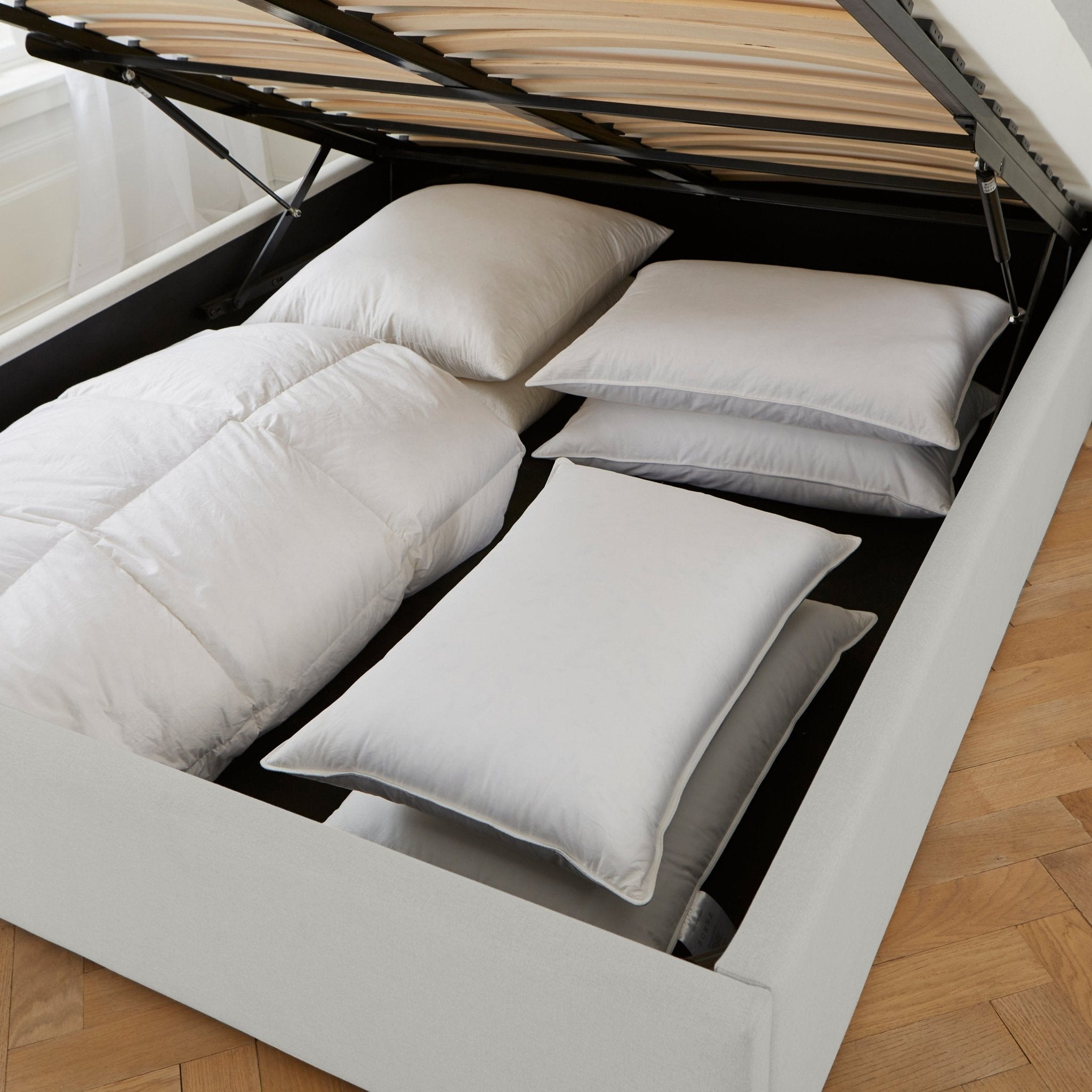 Windsor Ottoman Storage Bed - Natural - DUSK